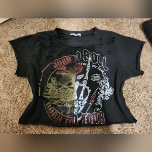 "donating soon"Punk crop top